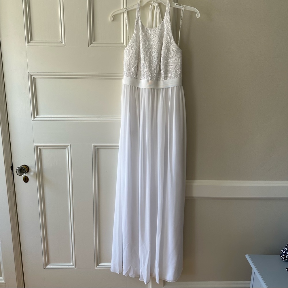 David’s Bridal Db Studio | Chiffon A-Line With La… - image 2